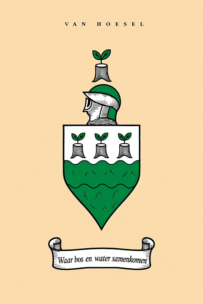 Familiewapen van de achternaam VAN HOESEL (vergrendeld)