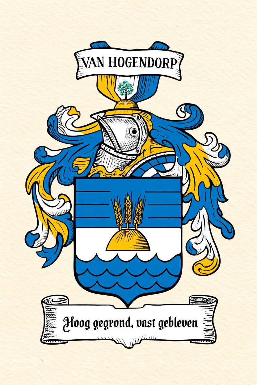 Familiewapen van de achternaam VAN HOGENDORP (vergrendeld)