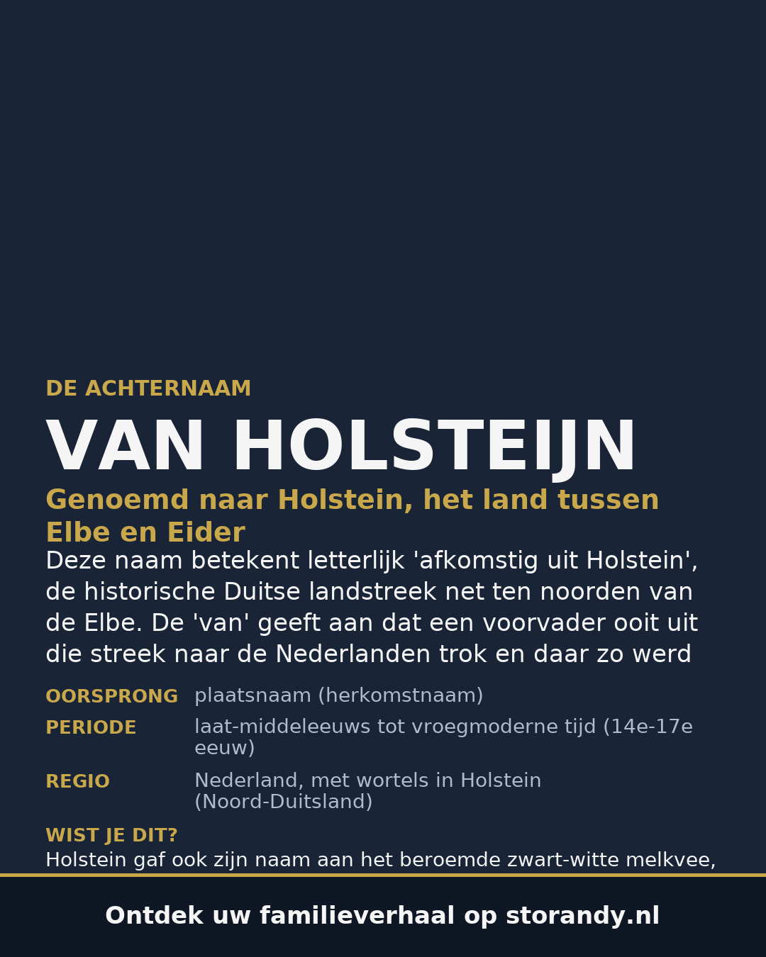 Familiewapen van de achternaam VAN HOLSTEIJN