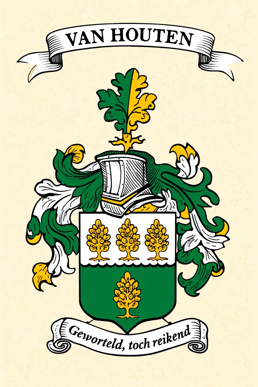 Familiewapen van de achternaam VAN HOUTEN