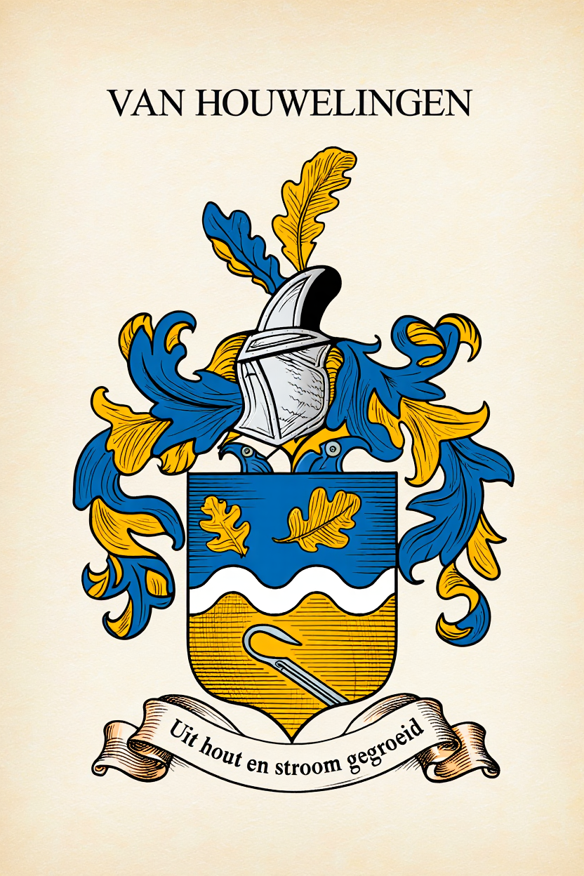 Familiewapen van de achternaam VAN HOUWELINGEN
