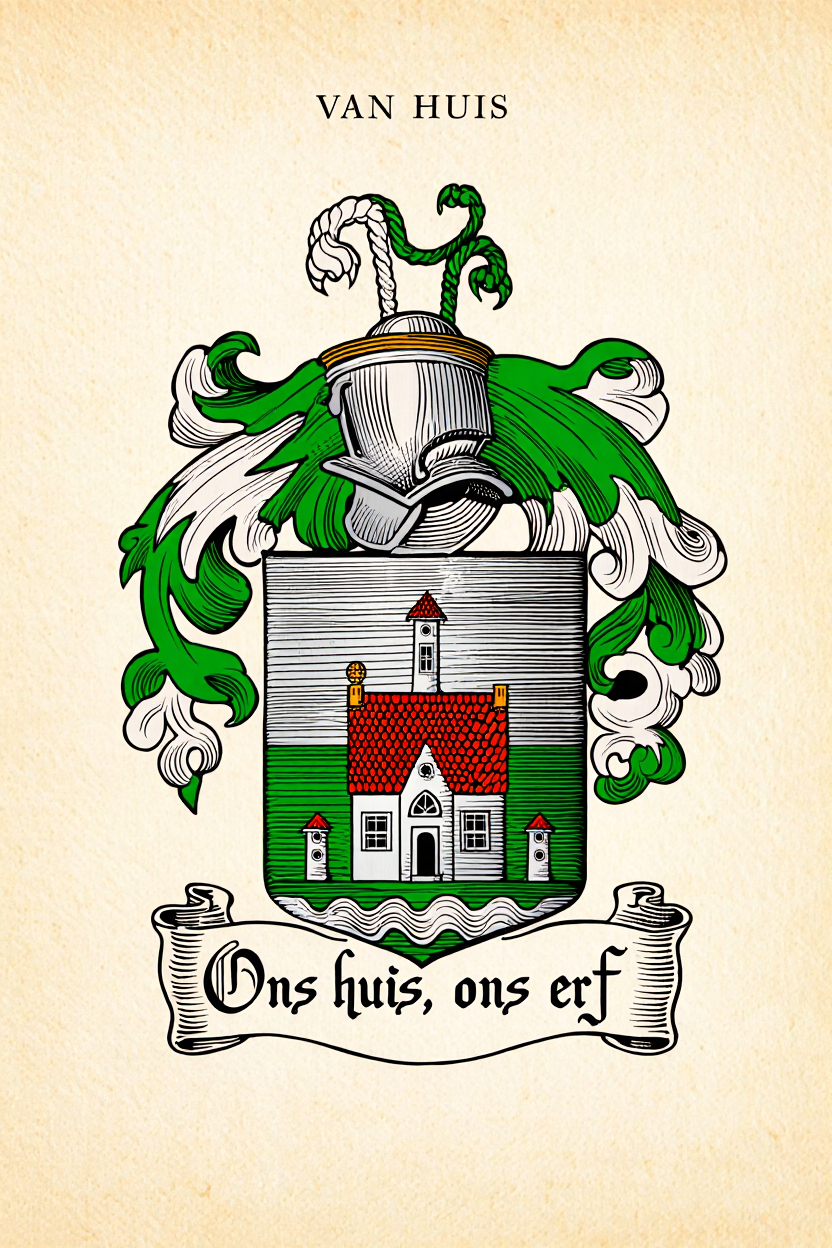 Familiewapen van de achternaam VAN HUIS