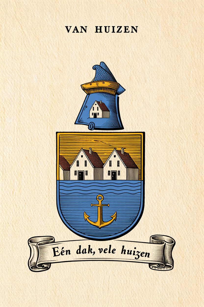Familiewapen van de achternaam VAN HUIZEN