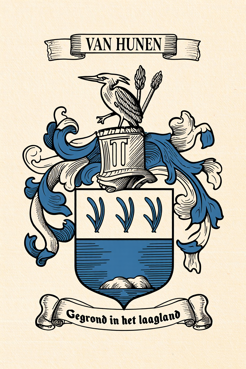 Familiewapen van de achternaam VAN HUNEN