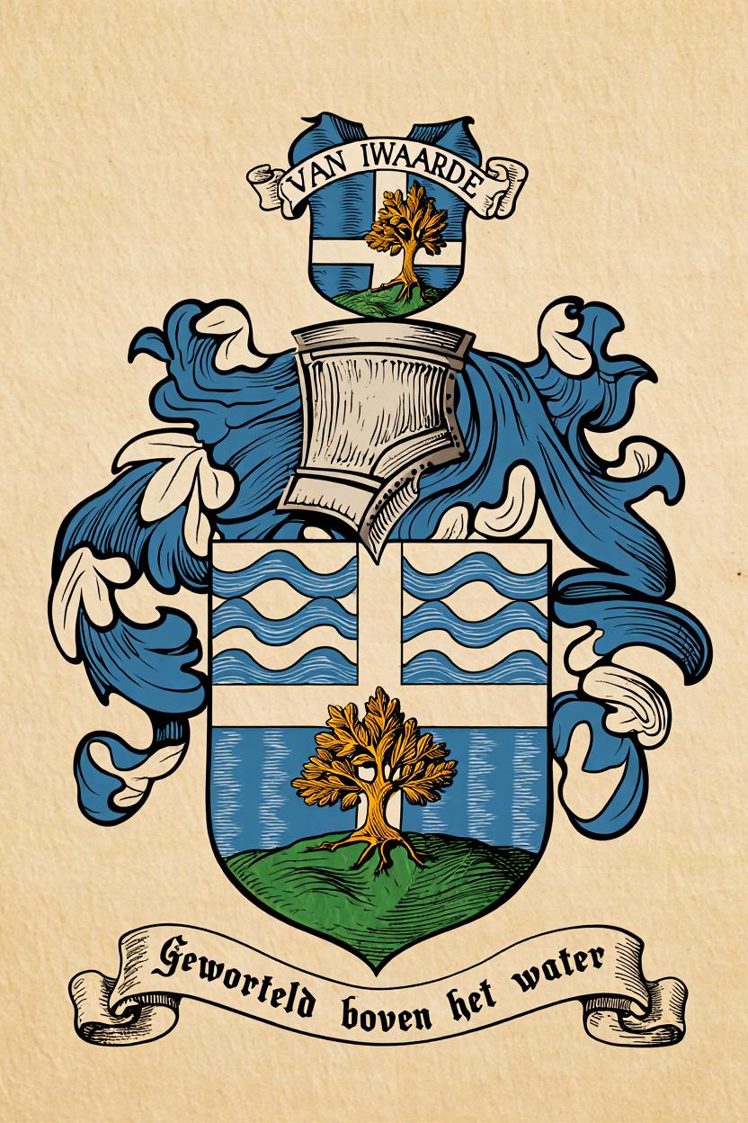 Familiewapen van de achternaam VAN IWAARDE
