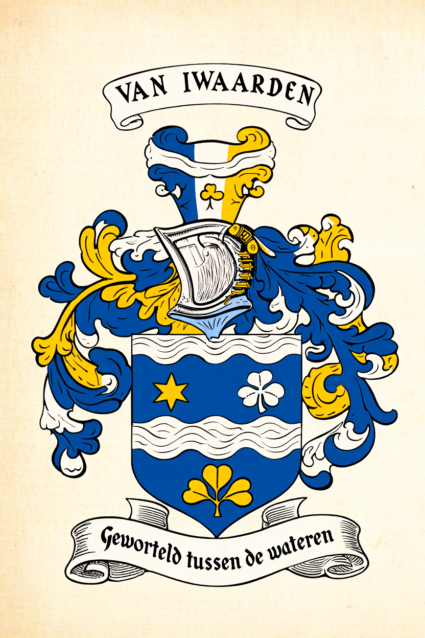 Familiewapen van de achternaam VAN IWAARDEN