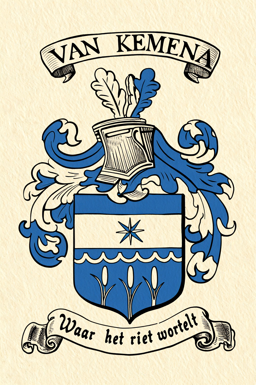 Familiewapen van de achternaam VAN KEMENA (vergrendeld)