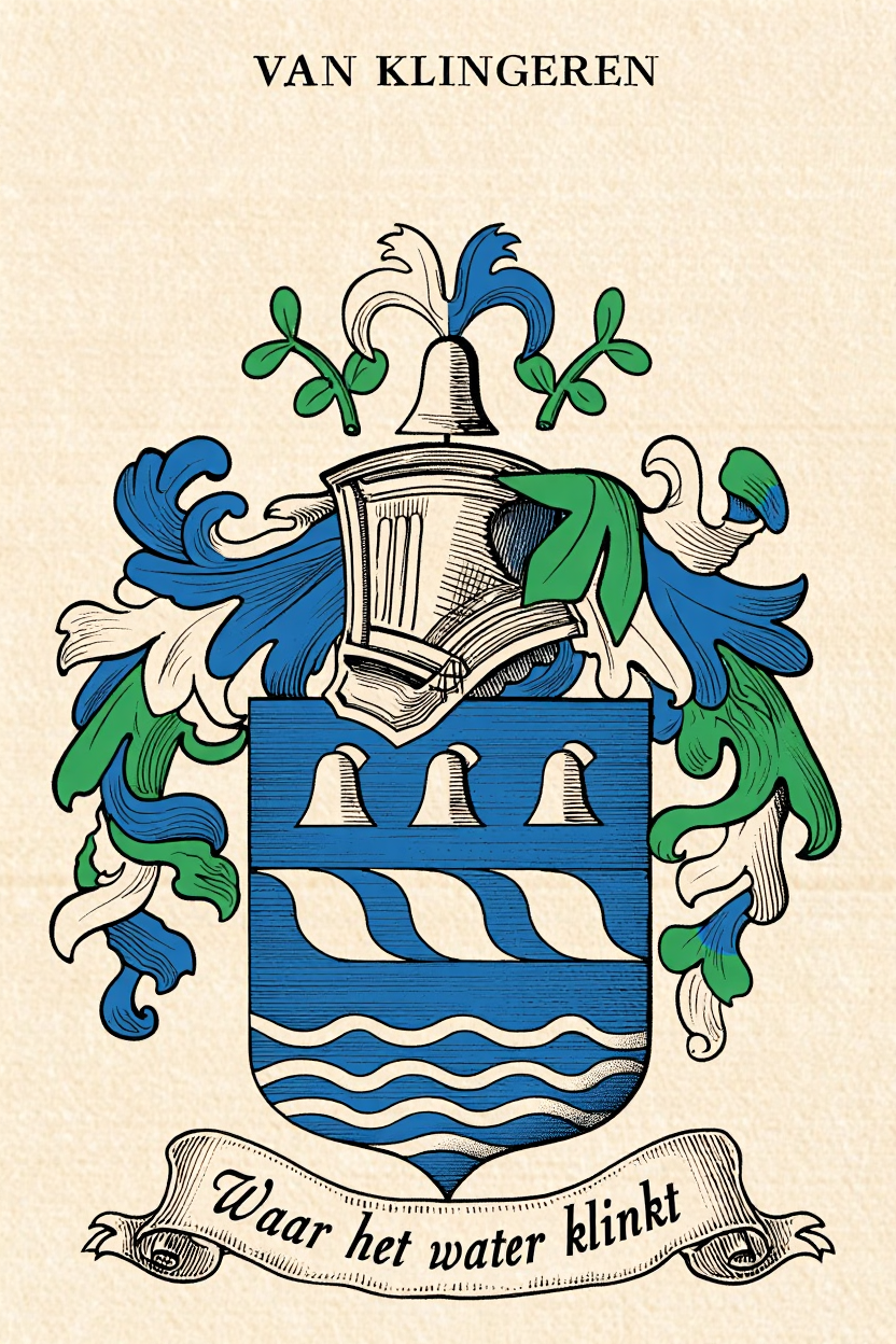 Familiewapen van de achternaam VAN KLINGEREN (vergrendeld)