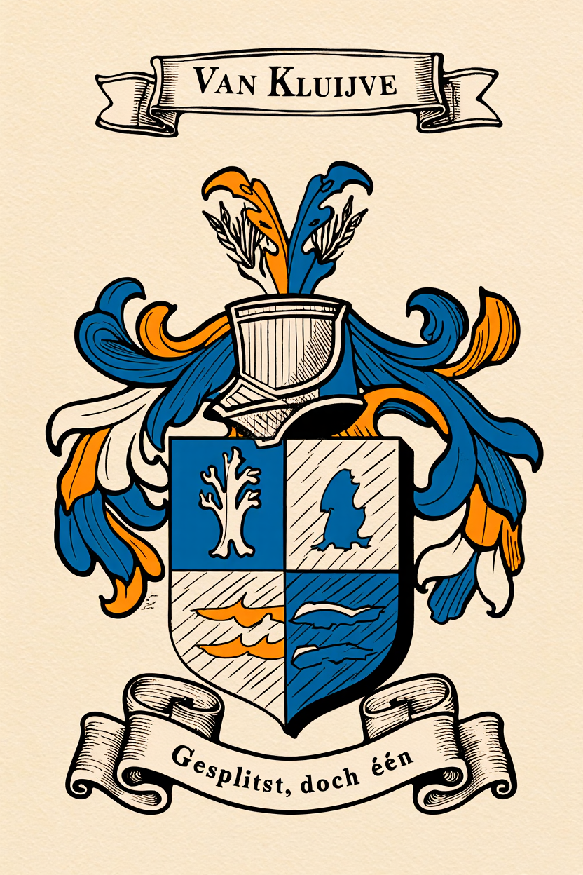 Familiewapen van de achternaam VAN KLUIJVE (vergrendeld)