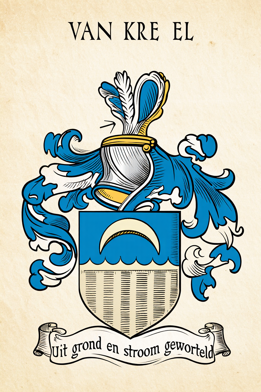 Familiewapen van de achternaam VAN KRE EL