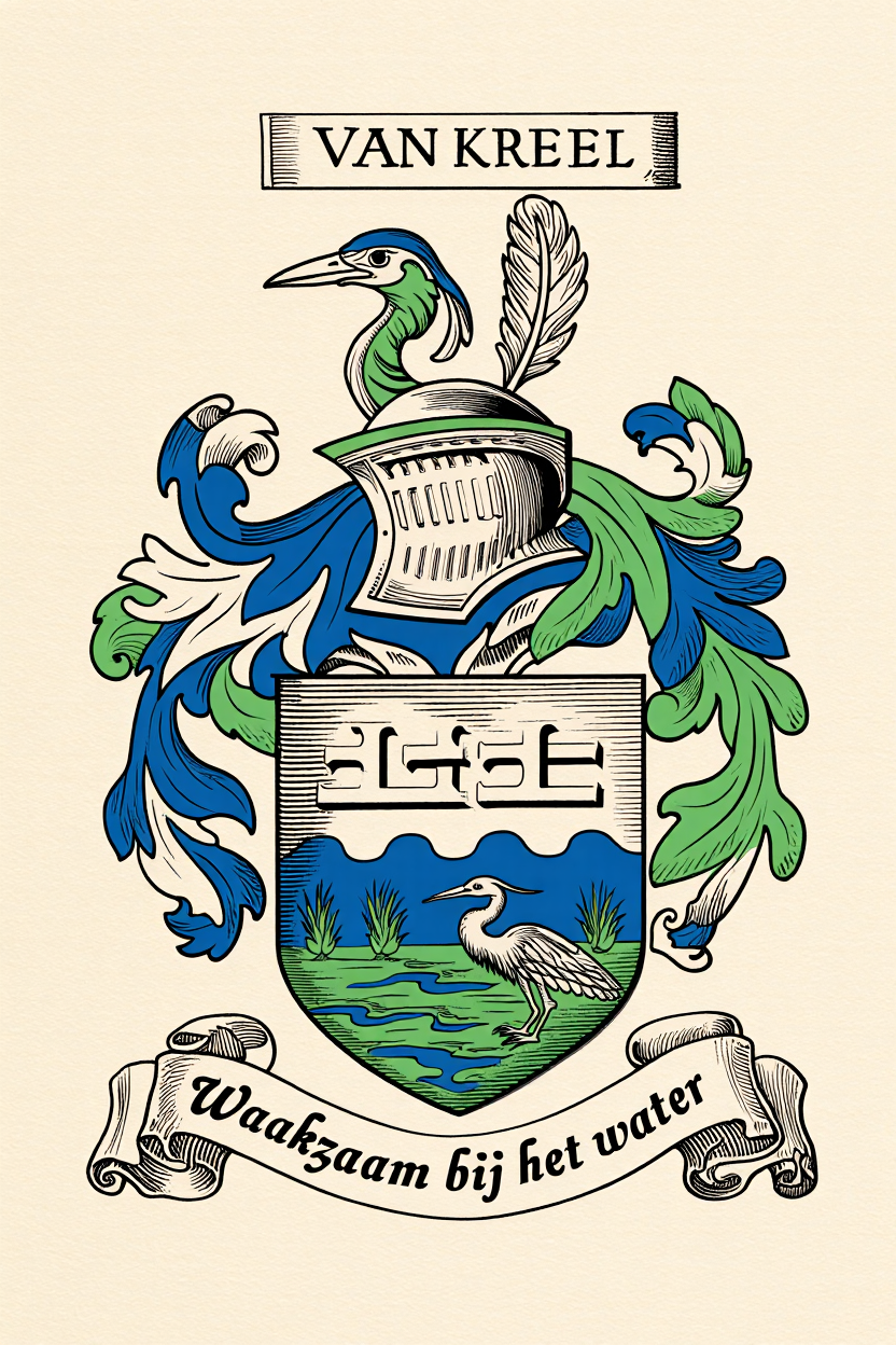 Familiewapen van de achternaam VAN KREEL