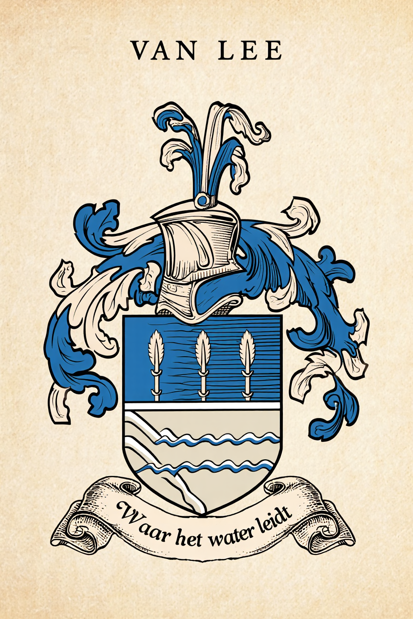 Familiewapen van de achternaam VAN LEE (vergrendeld)