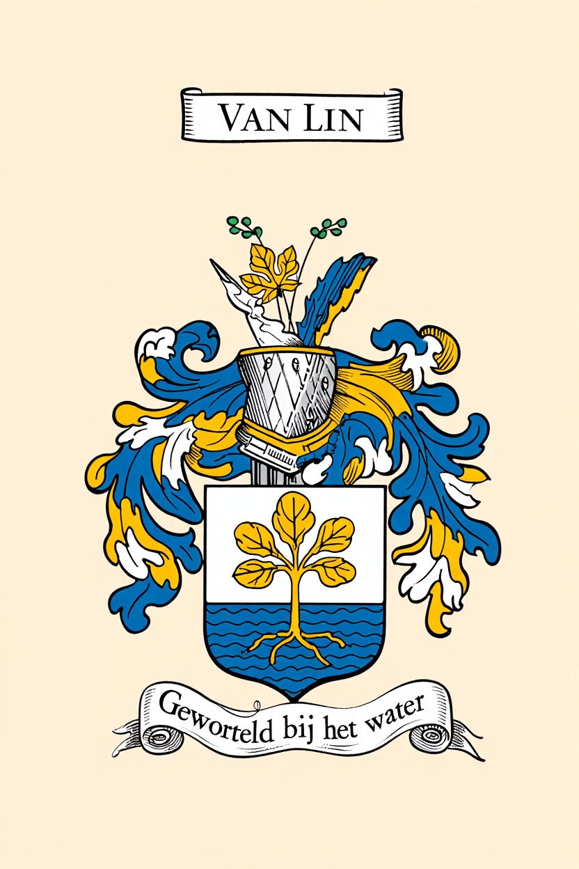 Familiewapen van de achternaam VAN LIN (vergrendeld)