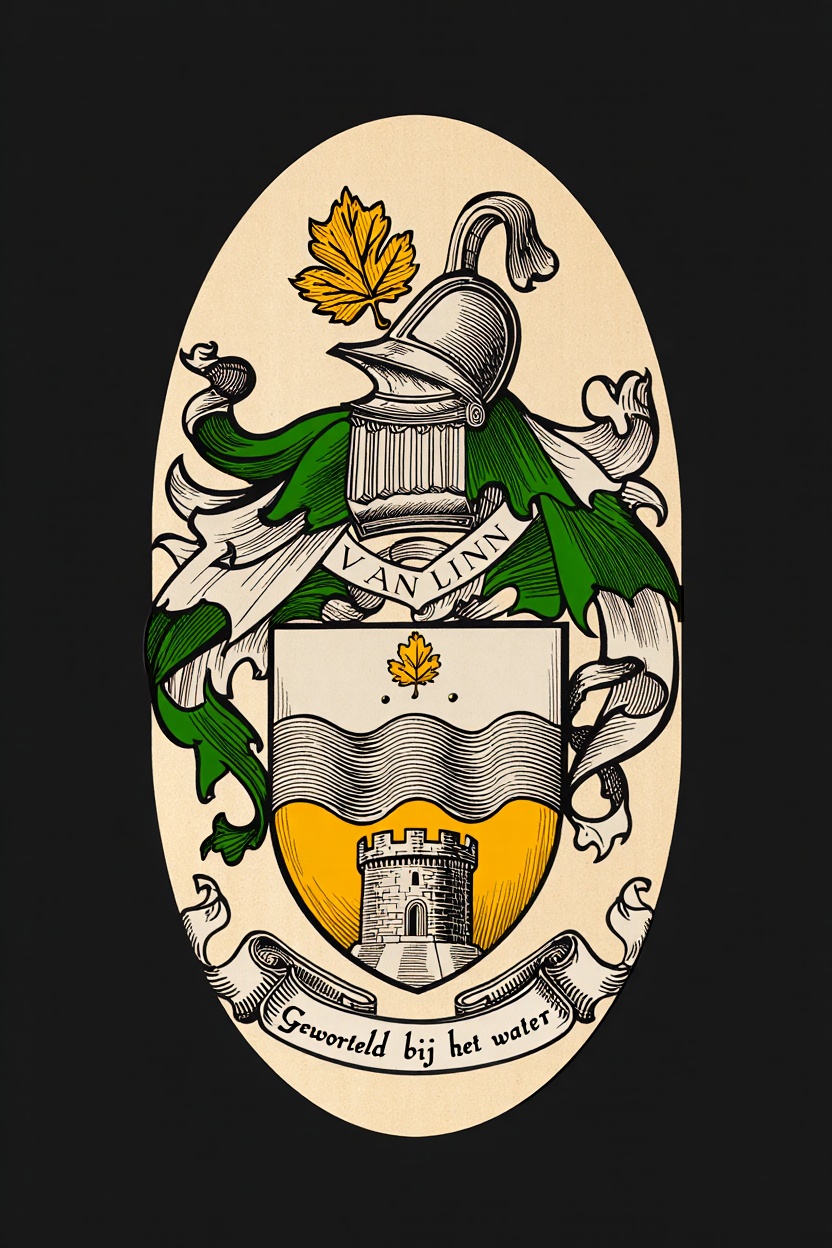 Familiewapen van de achternaam VAN LINN (vergrendeld)