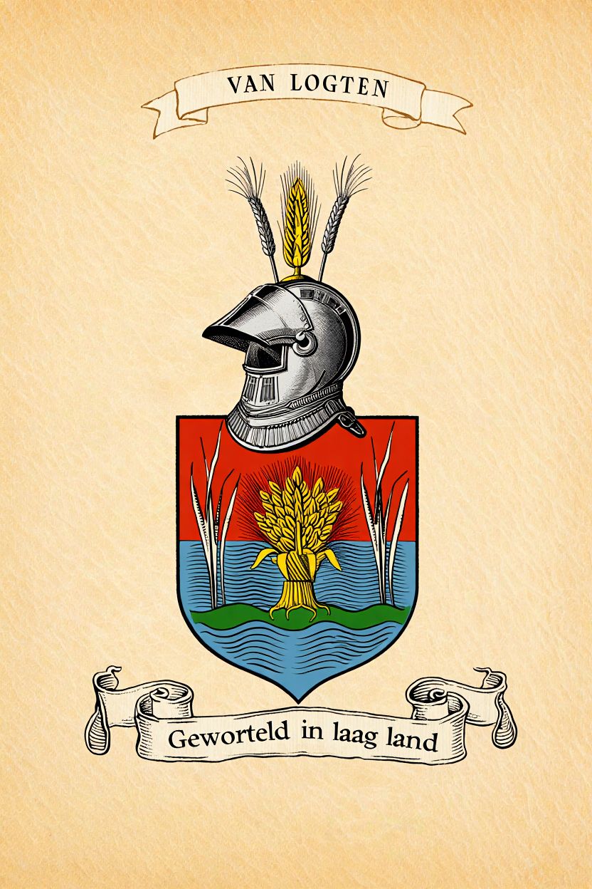 Familiewapen van de achternaam VAN LOGTEN (vergrendeld)