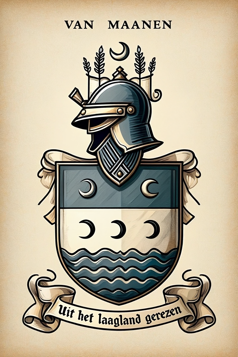 Familiewapen van de achternaam VAN MAANEN (vergrendeld)