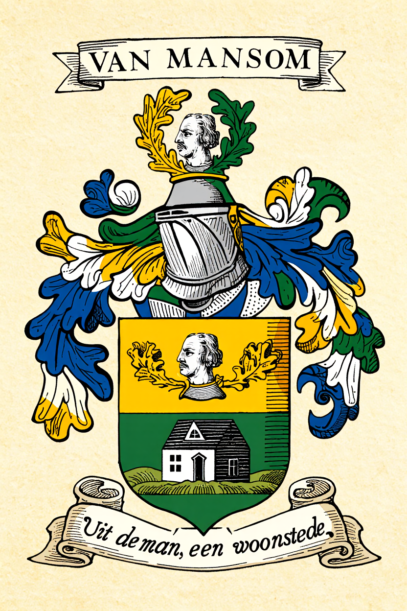 Familiewapen van de achternaam VAN MANSOM