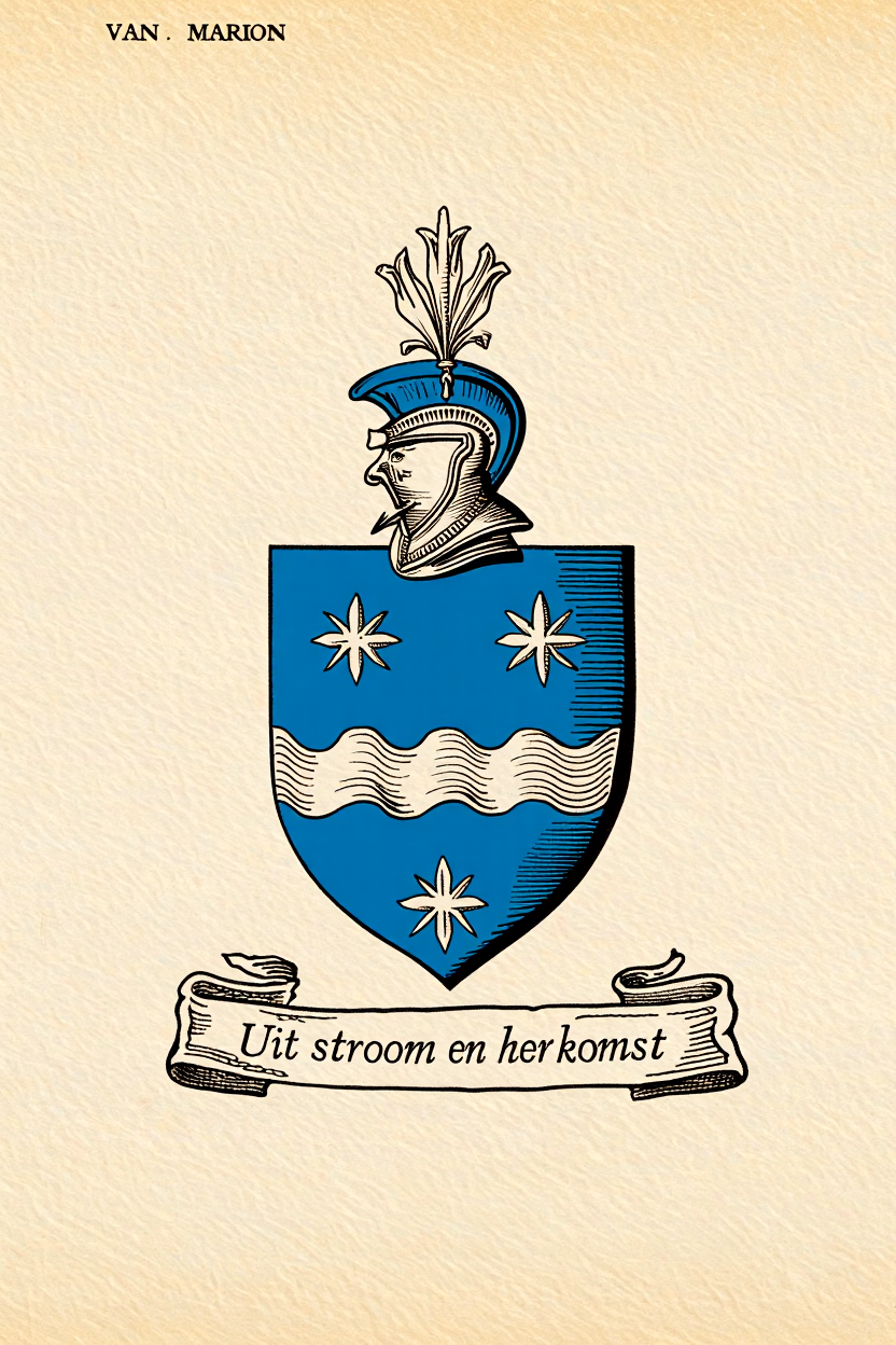 Familiewapen van de achternaam VAN. MARION (vergrendeld)