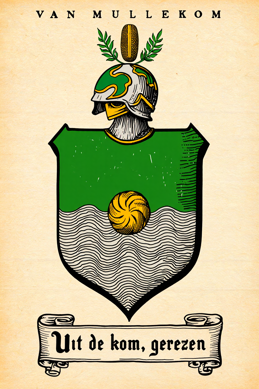 Familiewapen van de achternaam VAN MULLEKOM