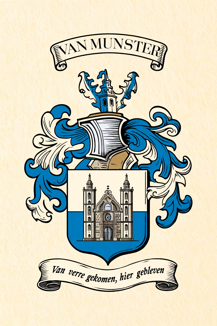 Familiewapen van de achternaam VAN MUNSTER (vergrendeld)