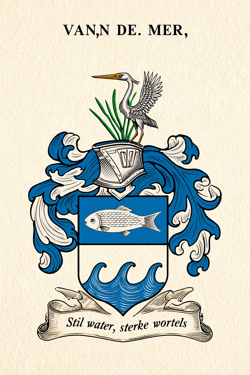 Familiewapen van de achternaam VAN,N DE. MER,