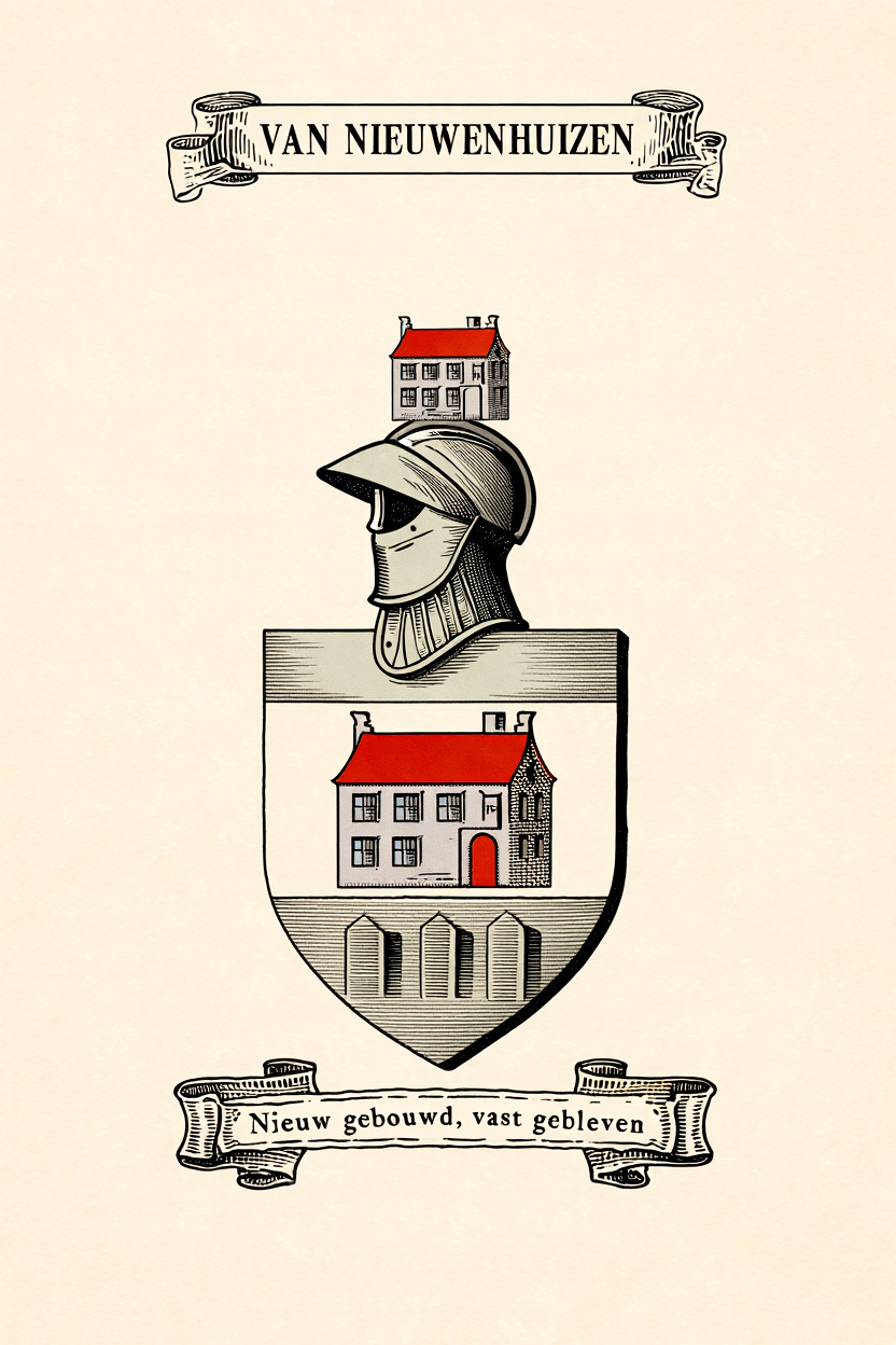 Familiewapen van de achternaam VAN NIEUWENHUIZEN (vergrendeld)