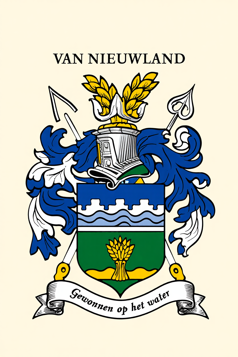 Familiewapen van de achternaam VAN NIEUWLAND