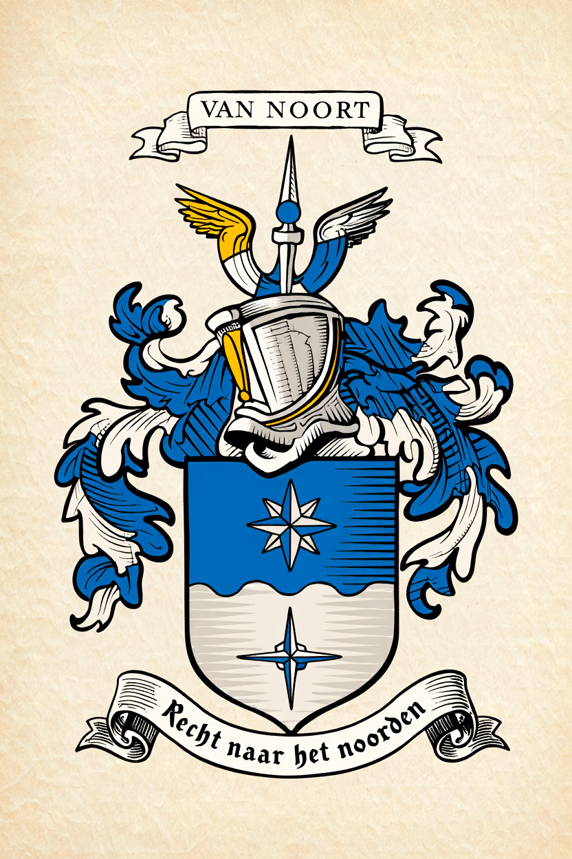 Familiewapen van de achternaam VAN NOORT