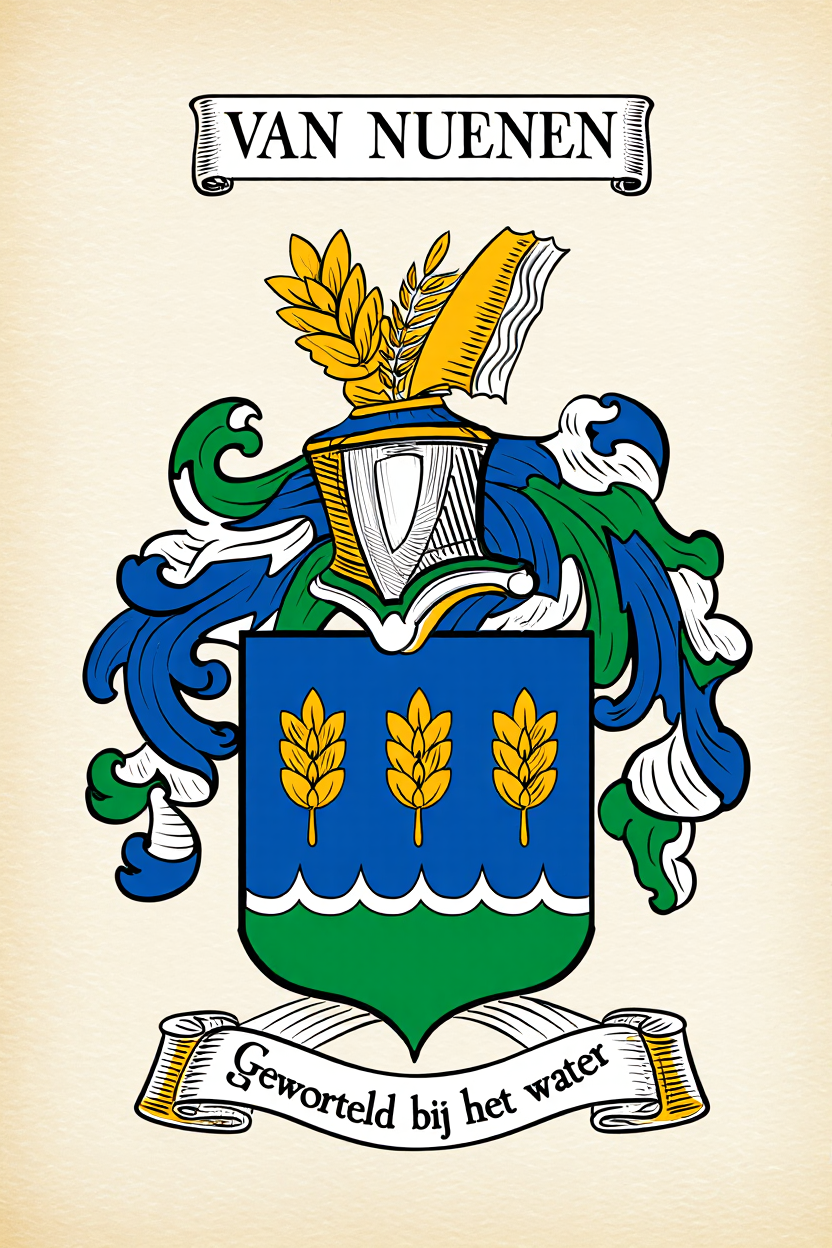 Familiewapen van de achternaam VAN NUENEN