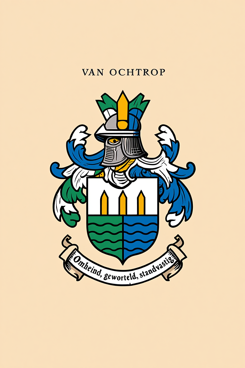 Familiewapen van de achternaam VAN OCHTROP (vergrendeld)