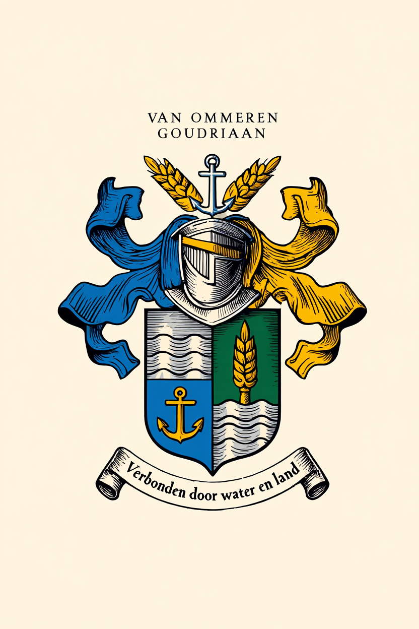 Familiewapen van de achternaam VAN OMMEREN GOUDRIAAN