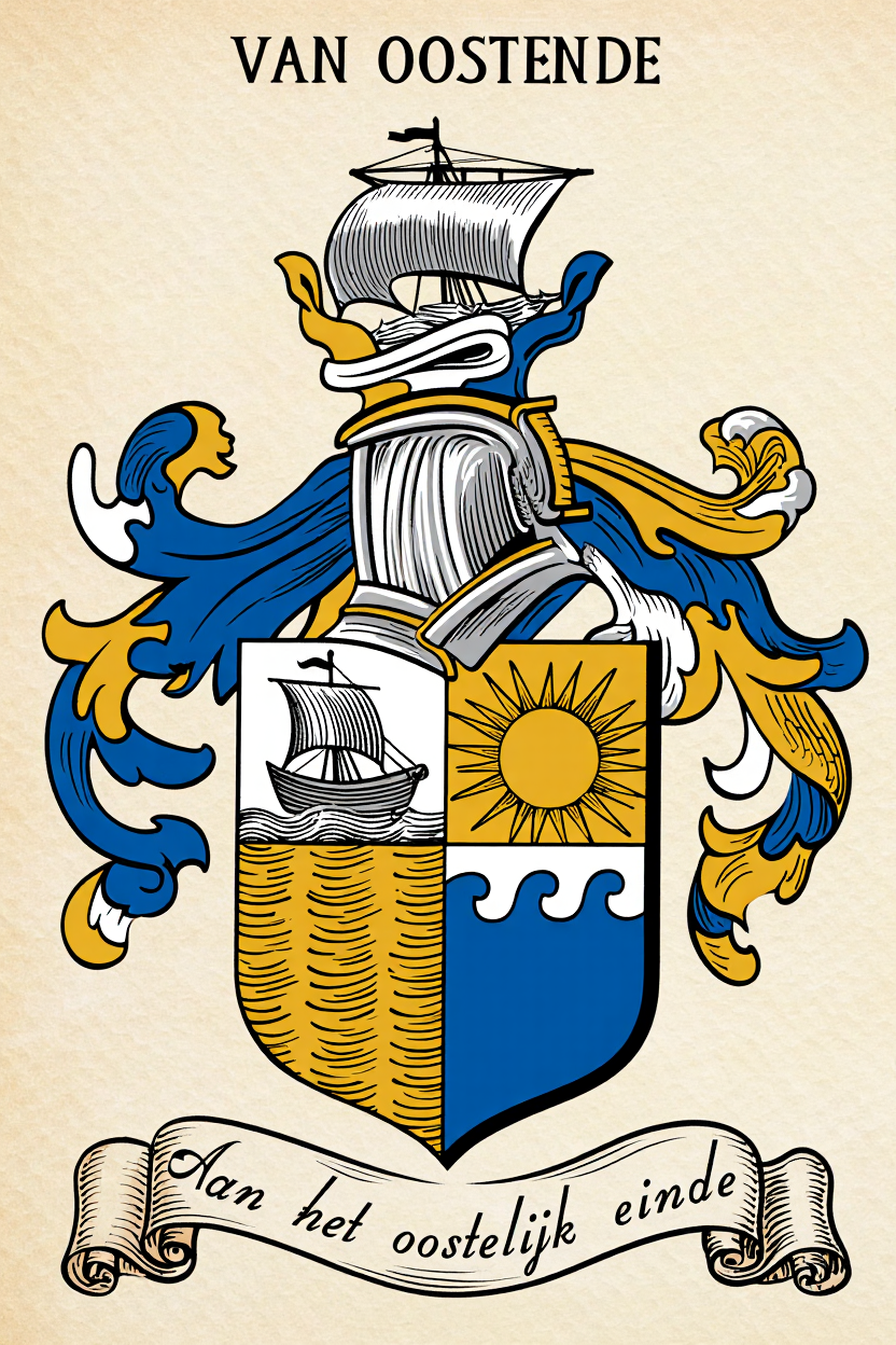 Familiewapen van de achternaam VAN OOSTENDE