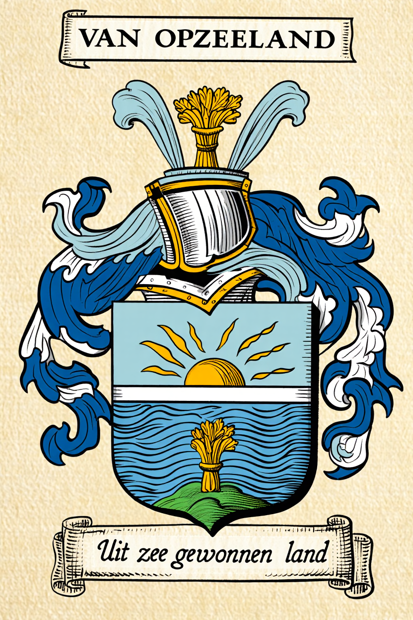 Familiewapen van de achternaam VAN OPZEELAND