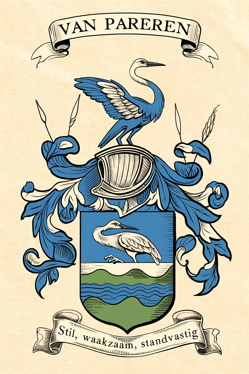 Familiewapen van de achternaam VAN PAREREN (vergrendeld)