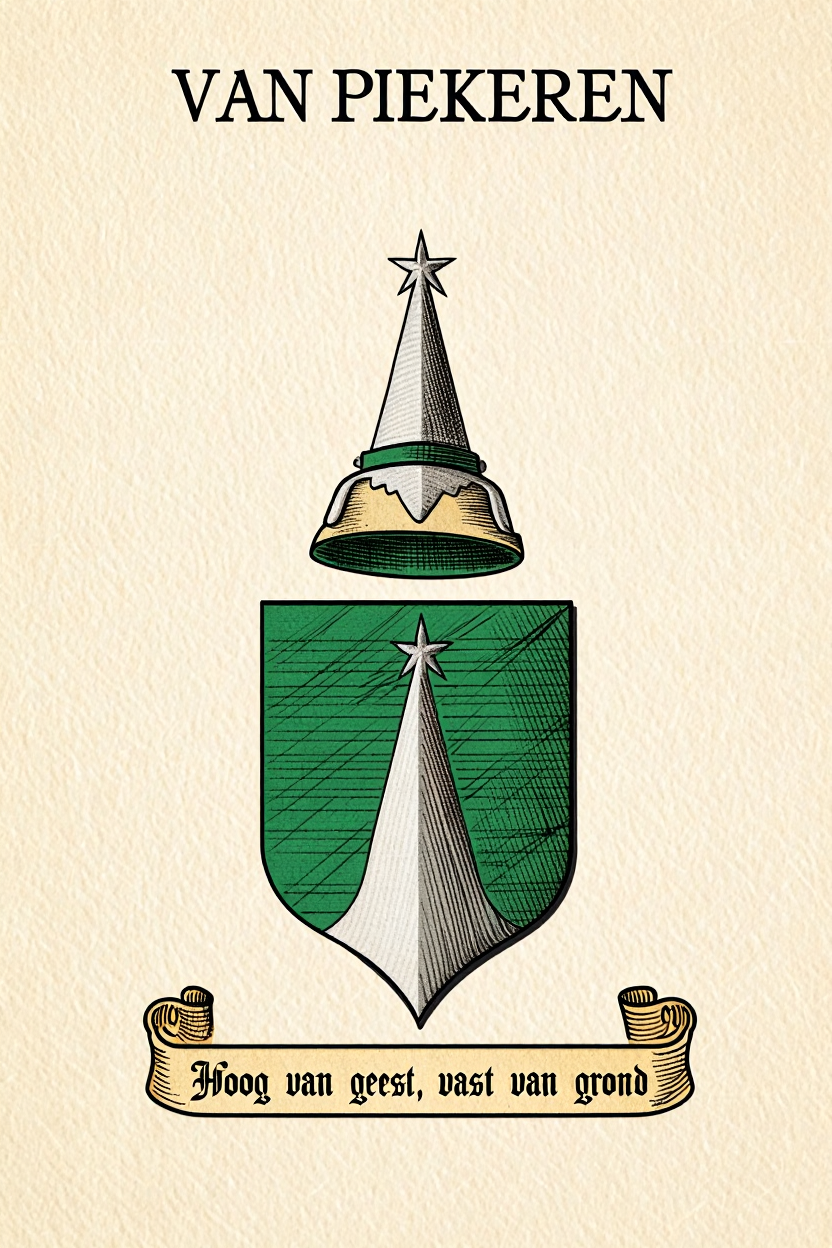 Familiewapen van de achternaam VAN PIEKEREN (vergrendeld)