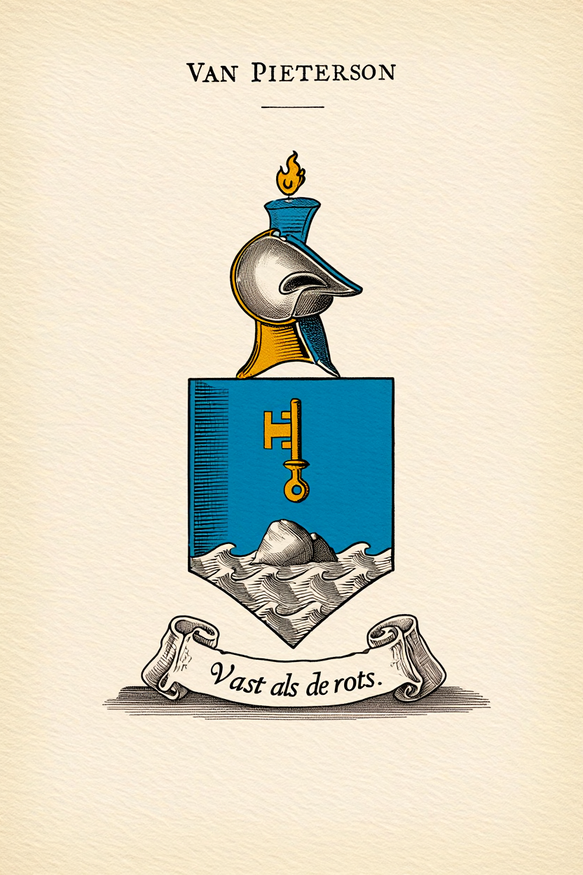 Familiewapen van de achternaam VAN PIETERSON (vergrendeld)
