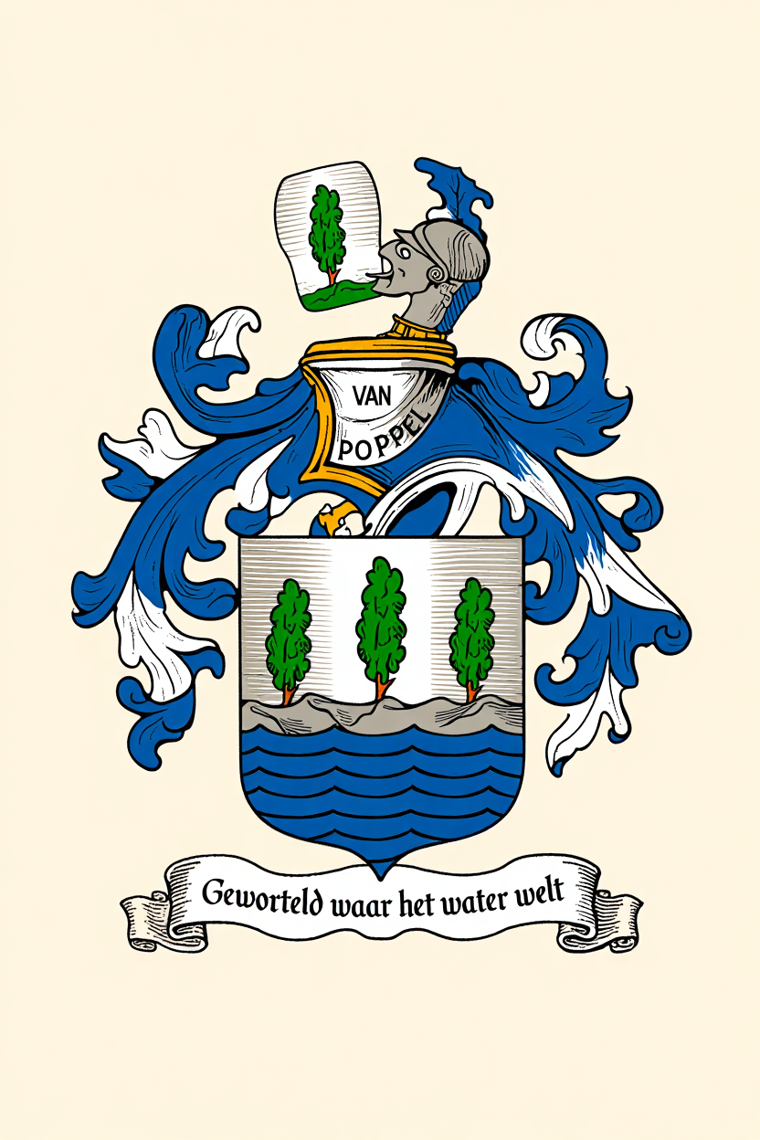 Familiewapen van de achternaam VAN POPPEL