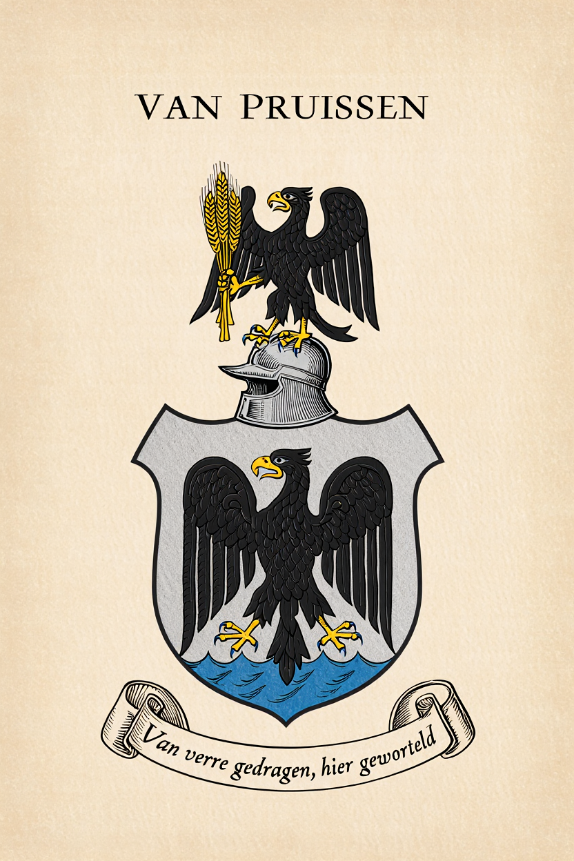 Familiewapen van de achternaam VAN PRUISSEN (vergrendeld)