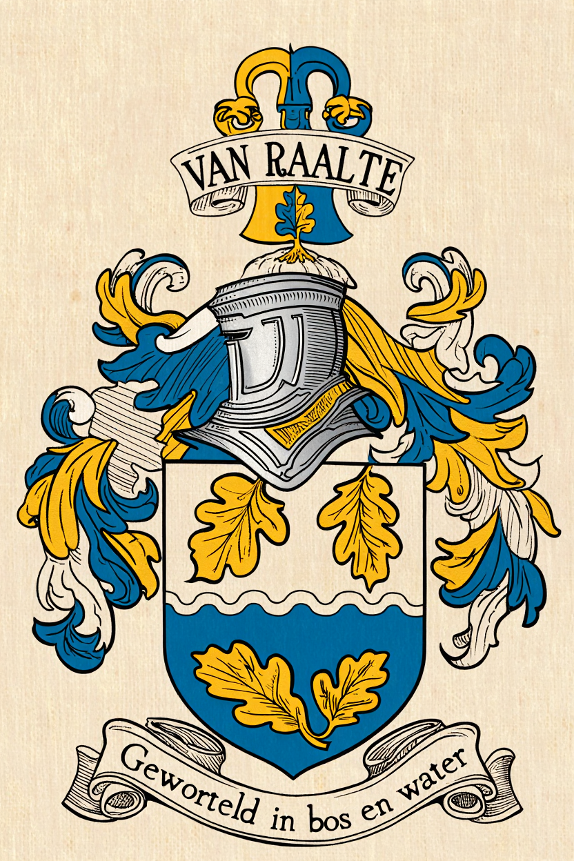 Familiewapen van de achternaam VAN RAALTE (vergrendeld)