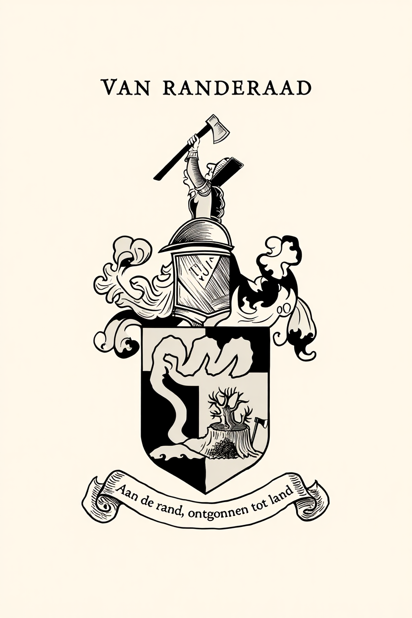 Familiewapen van de achternaam VAN RANDERAAD (vergrendeld)