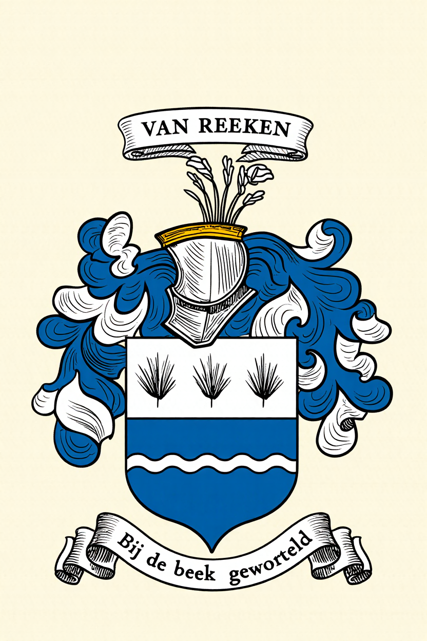 Familiewapen van de achternaam VAN REEKEN (vergrendeld)