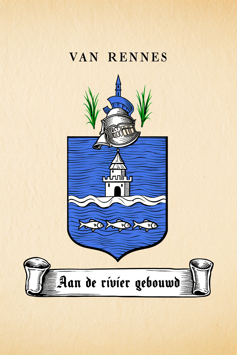 Familiewapen van de achternaam VAN RENNES (vergrendeld)