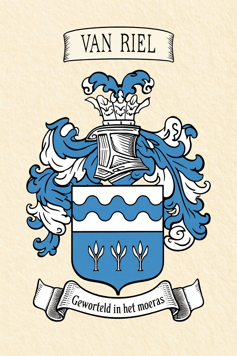 Familiewapen van de achternaam VAN RIEL