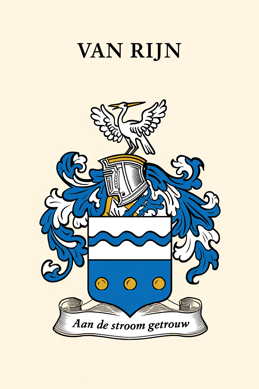 Familiewapen van de achternaam VAN RIJN
