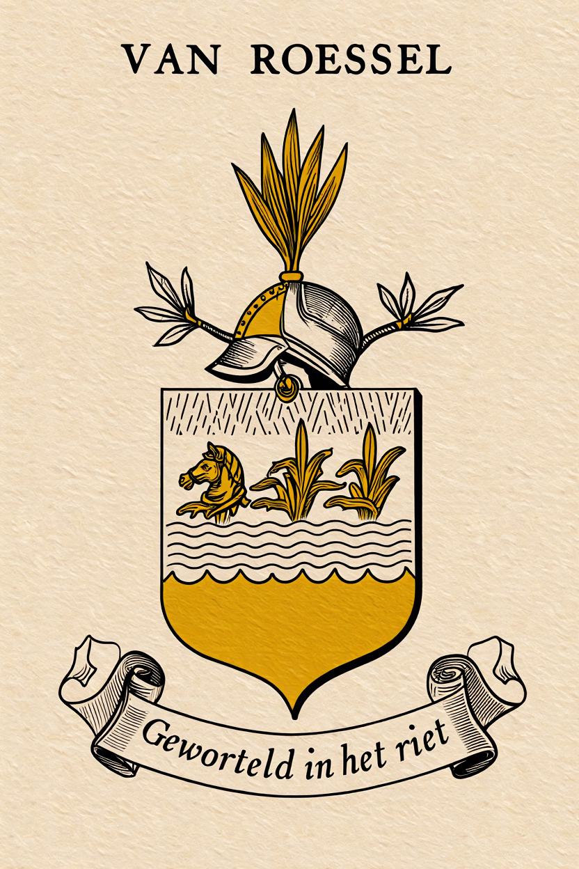 Familiewapen van de achternaam VAN ROESSEL