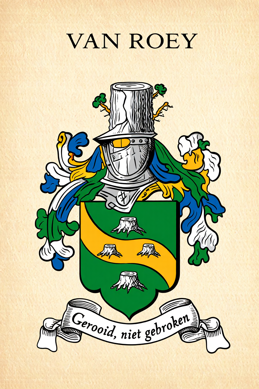 Familiewapen van de achternaam VAN ROEY