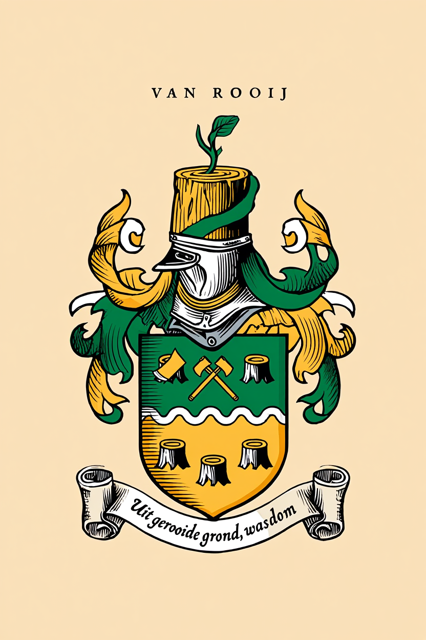 Familiewapen van de achternaam VAN ROOIJ