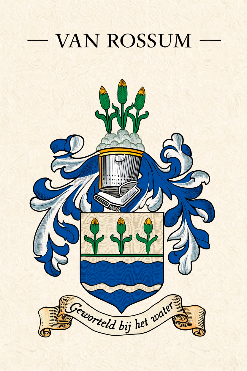 Familiewapen van de achternaam VAN ROSSUM