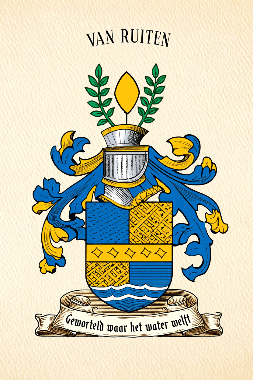 Familiewapen van de achternaam VAN RUITEN