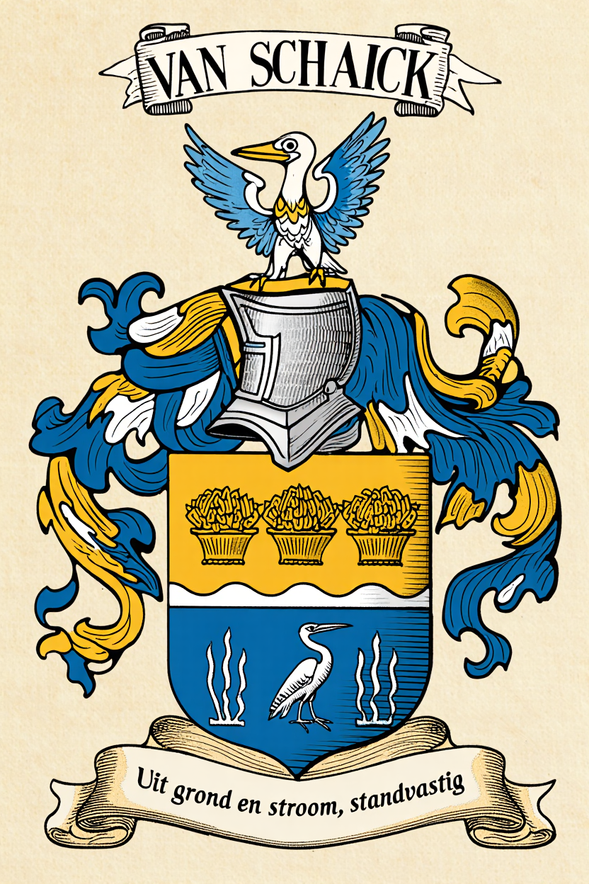 Familiewapen van de achternaam VAN SCHAICK (vergrendeld)